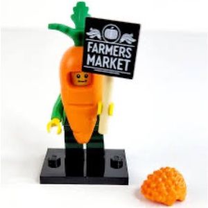 LEGO Carrot Mascot Guy Man Collectible Minifigure Series 24 CMF 71037 Figure.